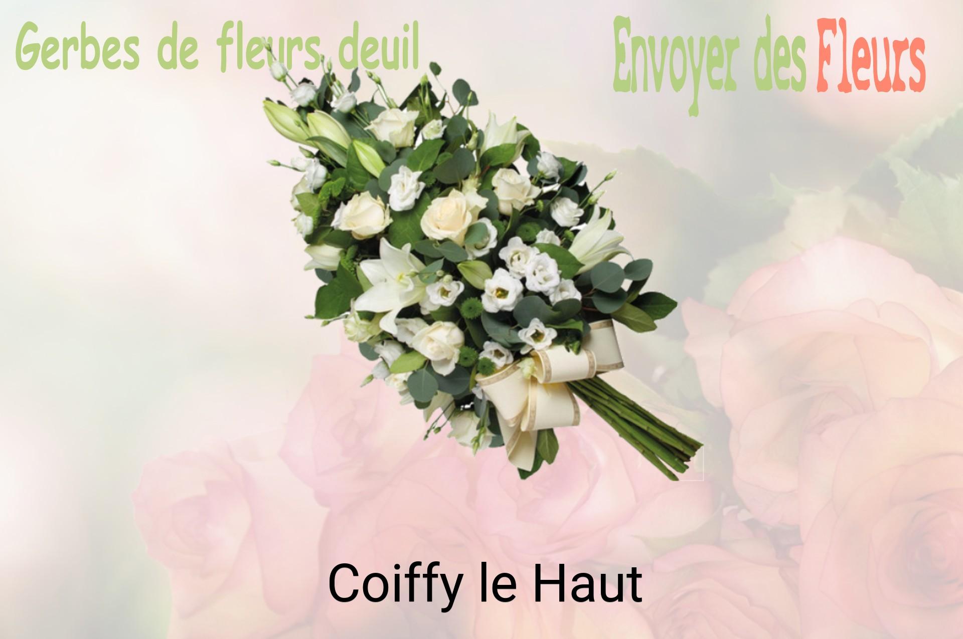 Gerbe de fleurs de deuil livrée à Coiffy-le-Haut